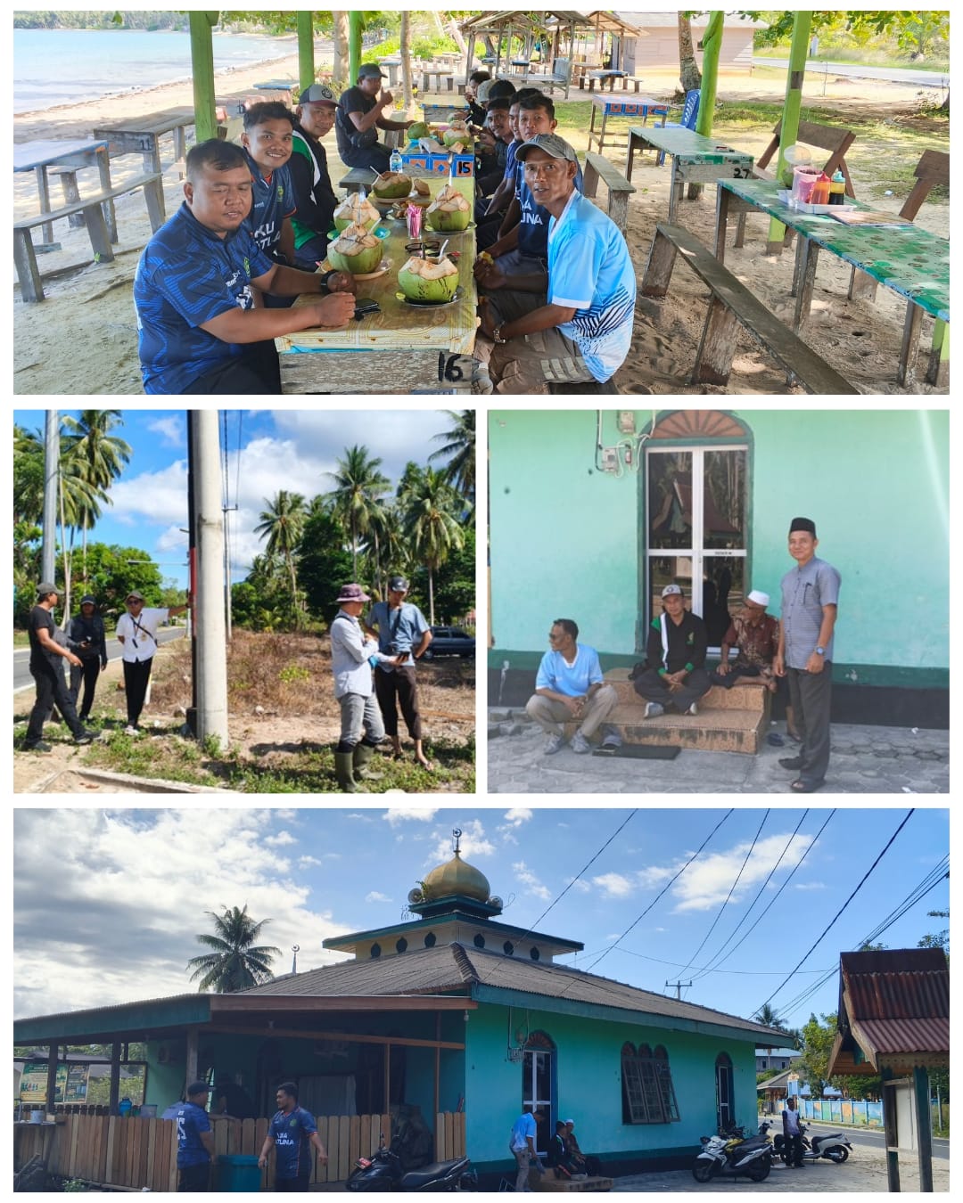 Kepala Kemenag Natuna Monitoring Lokasi Wakaf Masjid Jami Tanjung Bersama Tim Zawa, BPN, dan KUA Bunguran Timur Laut